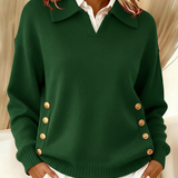 Vicenta | Jersey com Gola Polo e Botões