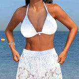 Sofía™ | Elegante bikini de renda lisa