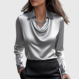 Aisha™ | Blusa fluida brilhante