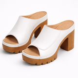 Mizella | Sandálias de Plataforma Elegantes com Salto Grosso