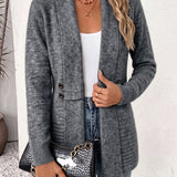 Elegante Cardigan para Mulheres - Frente Aberta & Cintura Ajustada