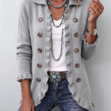 Dorothée | Casaco de malha cinza com rendas