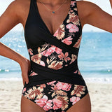 LAIA™ | Fato de Banho Floral Contrastante