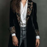 Octavia | Blazer Ajustado com Detalhes Barrocos