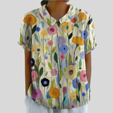 Solène™ | Blusa floral gráfica
