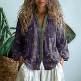 Alexandra™ | Blusa retro estampada