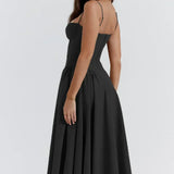 Sigrid | Vestido bustier sem mangas comprimento midi