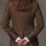 Hollis | Blazer com Painel em Padrão Chevron