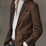 Hollis | Blazer com Painel em Padrão Chevron