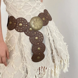Vanessa - Cinto Boho Castanho para Mulheres