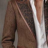 Hollis | Blazer com Painel em Padrão Chevron