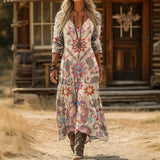 Rachel - Vestido de Forma Relaxada Inspirado no Boho