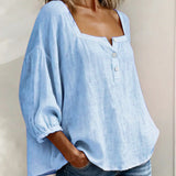 Sherri™ | Blusa elegante com decote quadrado