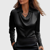 Aisha™ | Blusa fluida brilhante