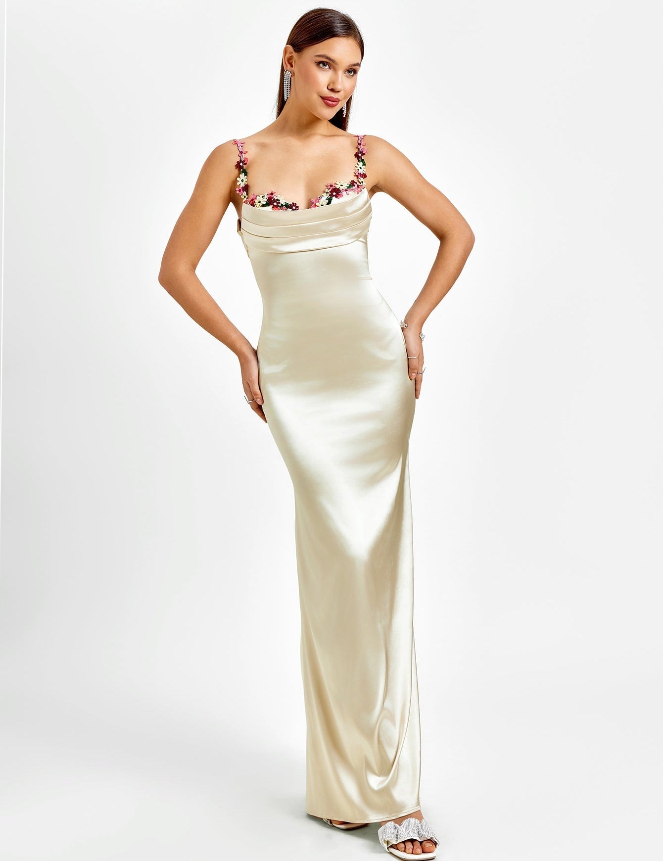 Pixie | Vestido longo em satin