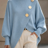 Marisse | Sweater de Gola Alta com Botões