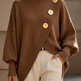 Marisse | Sweater de Gola Alta com Botões
