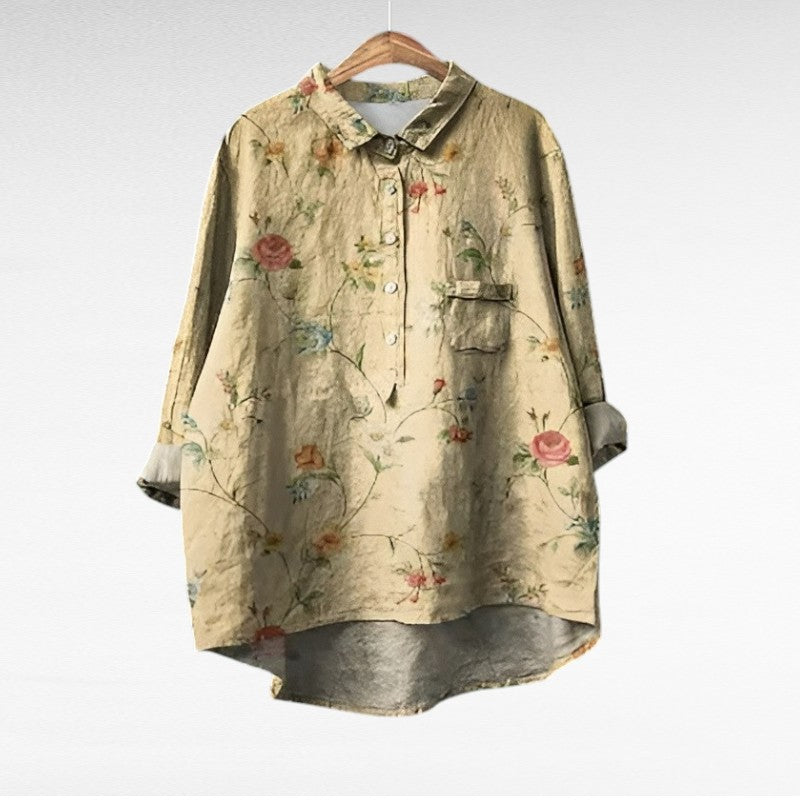 Noémie | Blusa de Linho Elegante para o Verão