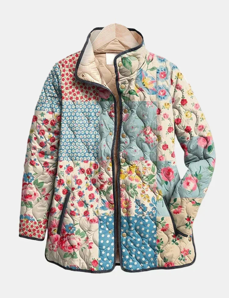 Casaco Acolchoado Patchwork Floral Chloé