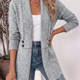 Xalviere | Elegante Cardigan para Mulheres - Frente Aberta & Cintura Ajustada