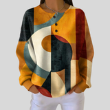 Blanche | Sweat Imprimido Geométrico Retro