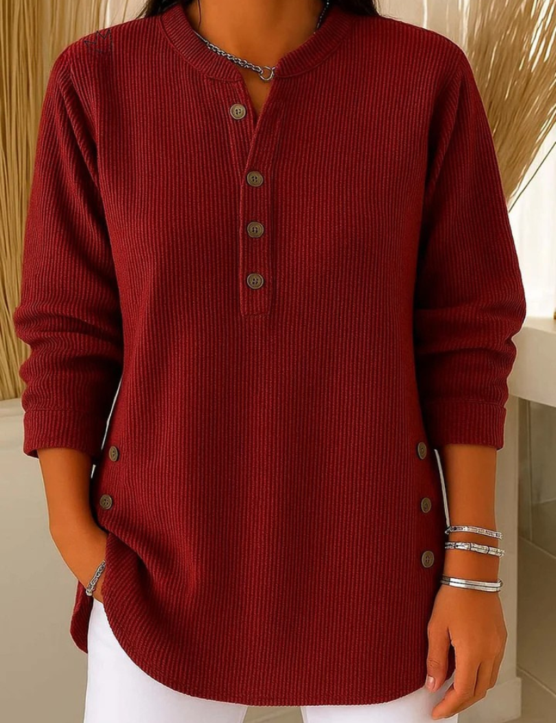 Nieves | Túnica Henley com Botões