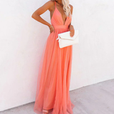 Ginevra | Maxi Vestido Luce Corallo