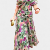 Alondra | Vestido Floral Longo com Decote em V