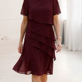 Juliette – Vestido elegante fluido com volantes