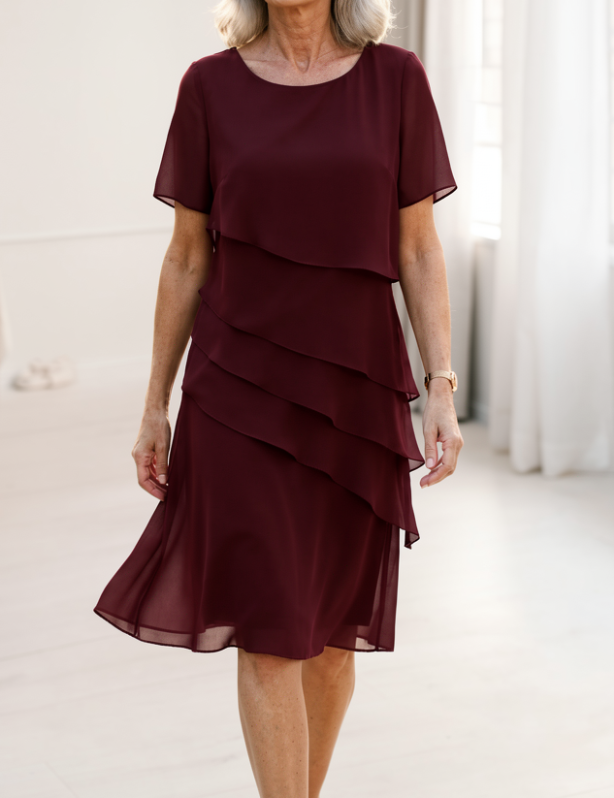 Juliette – Vestido elegante fluido com volantes