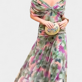 Alondra | Vestido Floral Longo com Decote em V