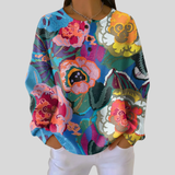 Clémentine | Sweat Imprimido Floral Colorido