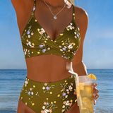 ROMINA™ | Bikini Sexy Entrecruzado Impresso Floral