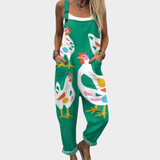 Comoda tuta de trabalho estampada