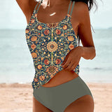 Ainhoa ™ | Tankini impresso com alça dupla