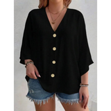 Dorothy™ | Top elegante com decote em V e botões