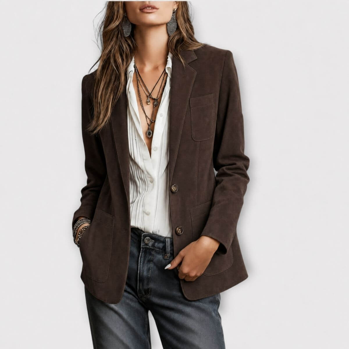 Rocío | Blazer Vintage Castanho