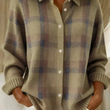 Taylor™ | Cardigan de Malha aos Quadrados Aconchegante