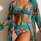 Glenda - Bikini com saia floral