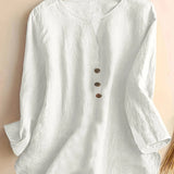 Solénya™ | Blusa de algodão-linho