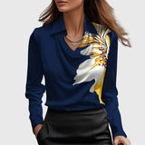 Aisha™ | Blusa fluida brilhante