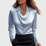 Aisha™ | Blusa fluida brilhante