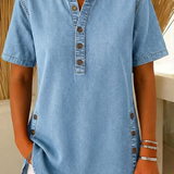 Apolline™ | Blusa em denim de algodão