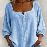 Sherri™ | Blusa elegante com decote quadrado