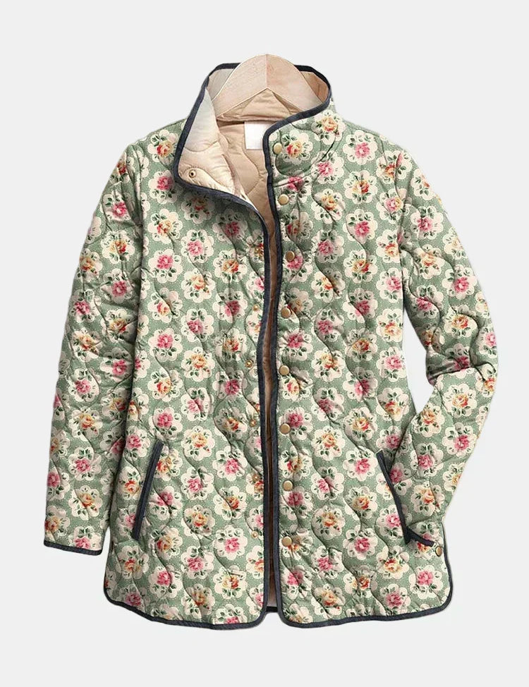 Casaco Acolchoado Tecido Floral Amélie