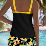 Laluna® | Conjunto Tankini elegante em duas peças