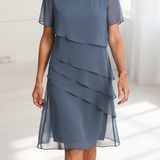 Juliette – Vestido elegante fluido com volantes