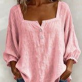 Sherri™ | Blusa elegante com decote quadrado