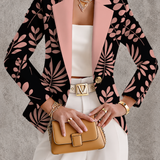 Odaya | Blazer Folhas Cor-de-Rosa