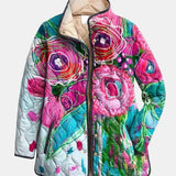 Casaco Acolchoado Aquarela Floral Lucie